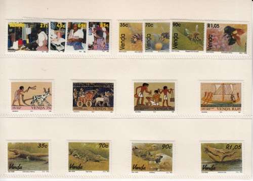 VENDA 1992: FULL SET OF STAMPS AS ISSUED BY PHILATELIC SERVICES MNH (SACC 234-249)