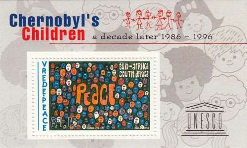 RSA MINIATURE SHEET 1996: UNESCO CHERMOBYL`s CHILDREN MNH (SACC 1046)