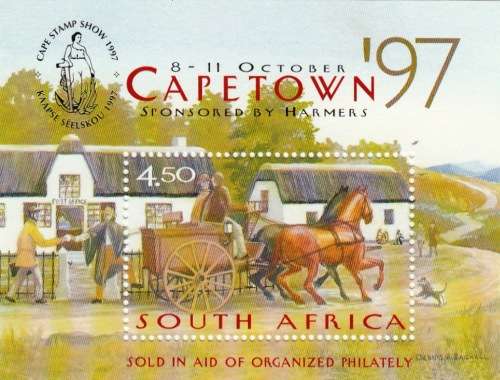 RSA MINIATURE SHEET 1997: CAPE TOWN NATIONAL PHILATELIC EXHIBITION MNH (SACC 1067)