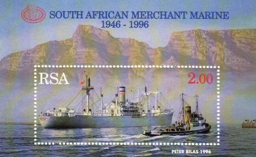 RSA 1996: 50th ANNIVERSARY OF S.A. METCHANT MARINE MINISHEET MNH (SACC 971)