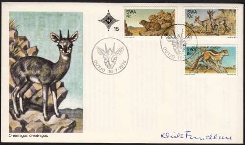 SWA 1976: OFFICIAL FDC#15 - NATURE CONSERVATION - SIGNED BY DESIGNER DICK FINDLAY