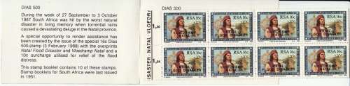RSA 1988: BOOKLET#3 - CHARITY BOOKLET MINT COMPLETE (SACC 649) - LEFT MARGIN 1,04/1,30