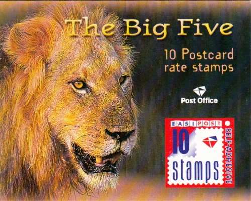RSA 2001: BOOKLET#53 - THE BIG 5 SELF ADHESIVE STAMPS MINT COMPLETE (SACC 1374)