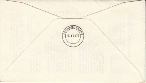 RSA 1977: SAA COVER NO 28 - CAPE TOWN VIA GEORGE TO JOHANNESBURG