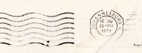 RSA 1979: SAA FLIGHT COVER 29.2 - COMMEMORATIVE COVER - 50 YEARS PORT ELIZABETH TO JHB