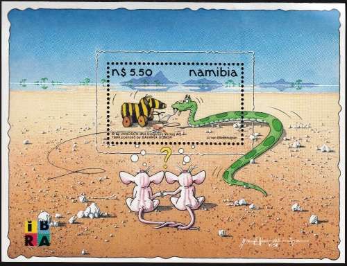 NAMIBIA MINIATURE SHEET 1999: `TIGERENTE` VISITS WORLD STAMP EXPO MNH (SACC 298)