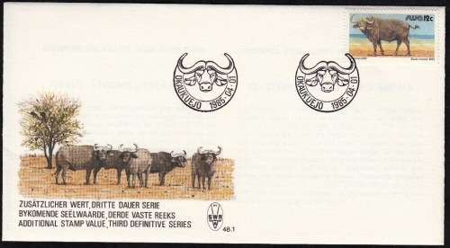 SWA 1985: OFFICIAL FDC 48.1 - ADDITIONAL 12c VALUE