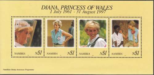 NAMIBIA  1997: DIANA, PRINCESS OF WALES MINIATURE SHEET MNH (SACC 245)