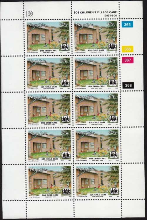 NAMIBIA 1993: CHILD CARE FULL SET OF FULL SHEETS OF 10 MNH (SACC 82-85)