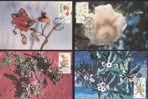 SWA 1990: POSTCARDS#90-93 - FLORA OF SWA - SET OF 4 - UNUSED CTO