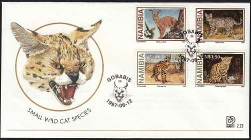 NAMIBIA 1997: FDC 2.23a - SMALL WILD CAT SPECIES