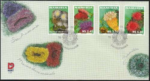 NAMIBIA 2001: FDC 3.29  SEA ANEMONES