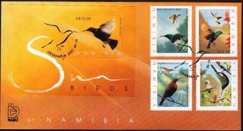NAMIBIA 2005: FDC 3.51 -  BIRDS OF NAMIBIA