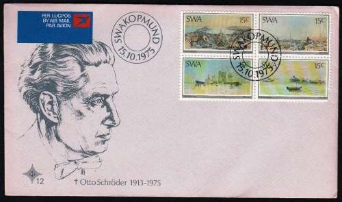 SWA 1975: OFFICIAL FDC#12 - PAINTINGS BY OTTO SCHRODER - UNADDRESSED