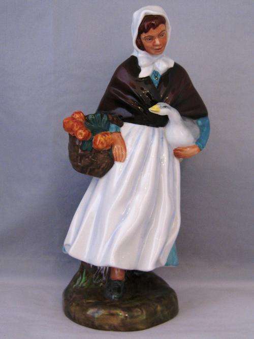 ROYAL DOULTON FIGURINE "A COUNTRY LASS" HN 1991A, 1ST QUALITY.