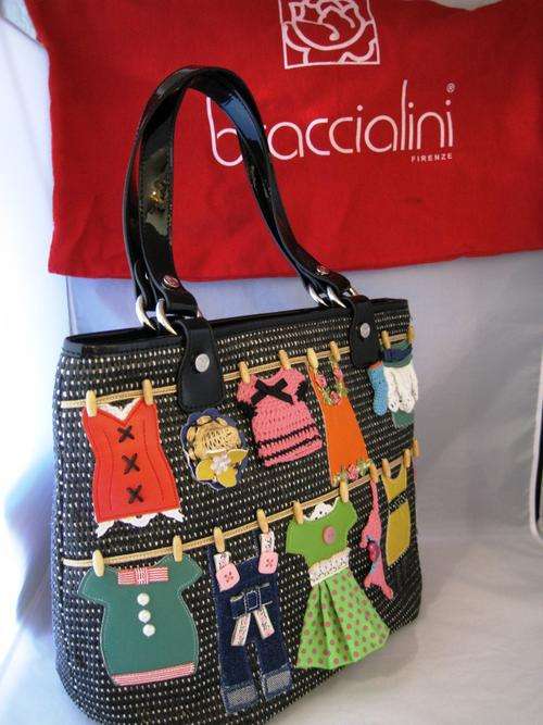 Genuine Braccialini Black Handbag from Italy
