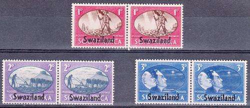 SWAZILAND: OVERPRINT VICTORY ISSUE 1945 SET MNH (BILINGUAL PAIRS)