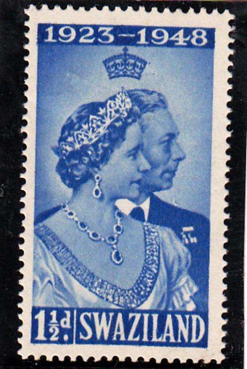 SWAZILAND: ROYAL SILVER WEDDING 1948 1 1/2d MINT