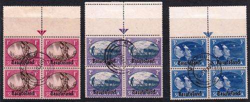 BASOTULAND 1945: VICTORY SET OF 3 ARROW BLOCKS OF 2 PAIRS USED