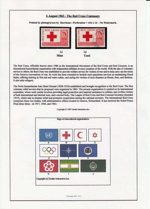 RHODESIA & NYASALAND 1963 RED CROSS MINT&USED BEAUTIFULLY DISPLAYED PROPERLY DESCRIBED
