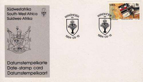 SWA 1984 WINDHOEK DATE-STAMP CARD