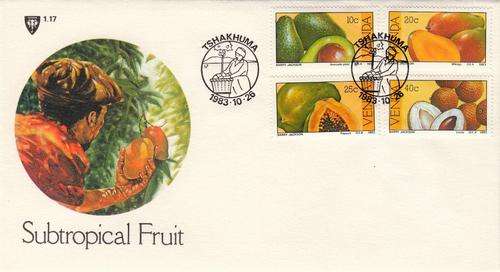 VENDA 1983 FDC 1.17 SUBTROPICAL FRUIT