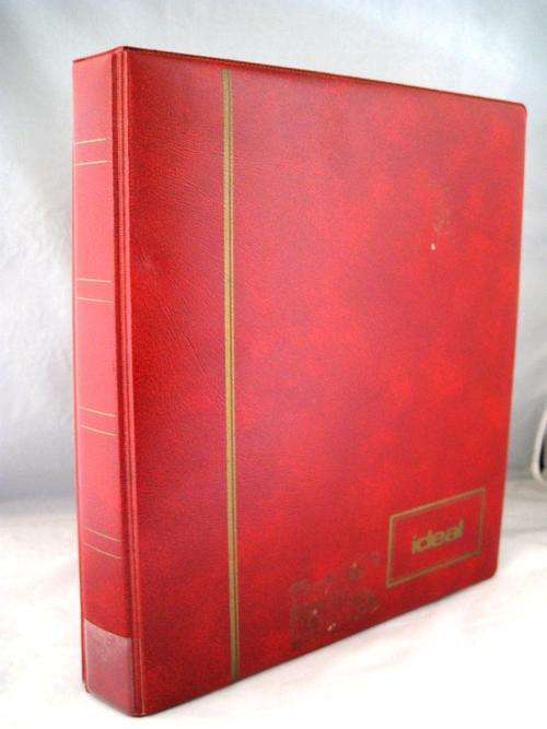 FDC RED MEDIUM SIZE ALBUM: 15 PAGES HOLDING 48 REGULAR SIZE + 6 A4 SIZE COVERS