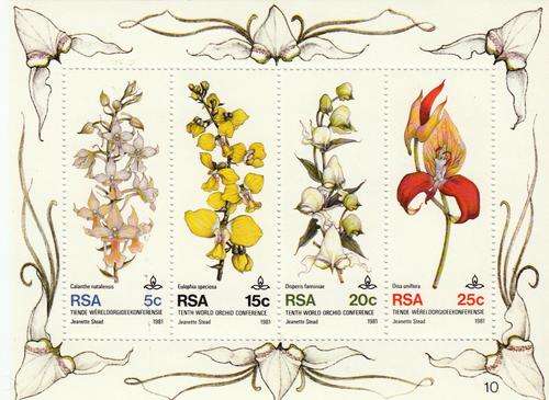 RSA 1981: 10th WORLD ORCHID CONFERENCE: MINI SHEET#10