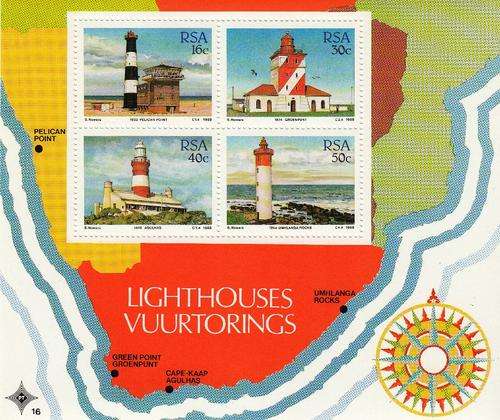 RSA 1988: SA LIGHTHOUSES: MINI SHEET#16