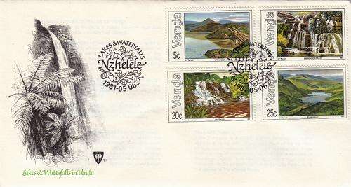 VENDA 1981 FDC 1.7: LAKES & WATERFALLS