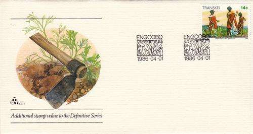 TRANSKEI FDC#2.7.1 1986: ADDITIONAL VALUE STAMP
