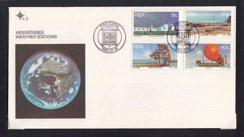 RSA 1983: OFFICIAL FDC 4.3 - WEATHER STATIONS