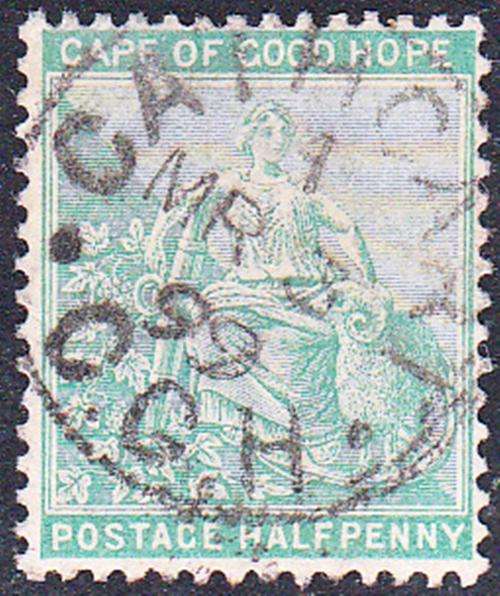 CAPE OF GOOD HOPE  "HALF PENNY" USED: CATHCART 3-3-1899 CANCEL (SACC56)
