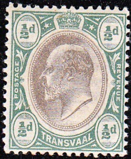 TRANSVAAL 1902 KE VII 1/2d MNH  SACC250