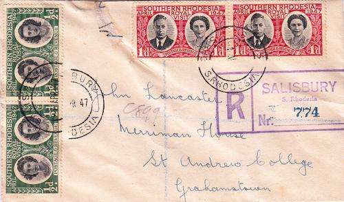 SOUTHERN RHODESIA FDI 1947: ROYAL VISIT