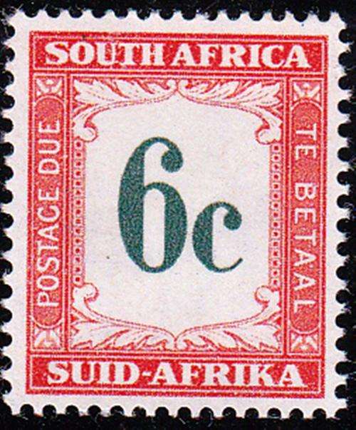 RSA 1961: 6c POSTAGE DUE STAMP  MNH (SACC48)