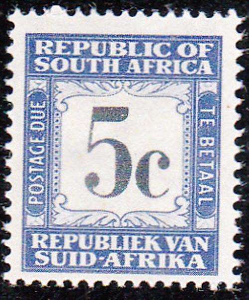 RSA 1961: 5c POSTAGE DUE STAMP  MNH (SACC53)