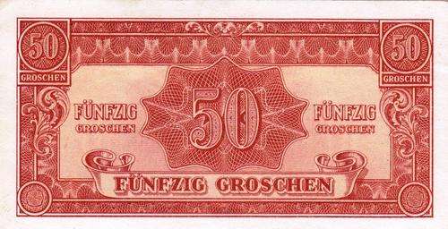 AUSTRIA ALLIED MILITARY CURRENCY 1944: FIFTY GROSCHEN UNC