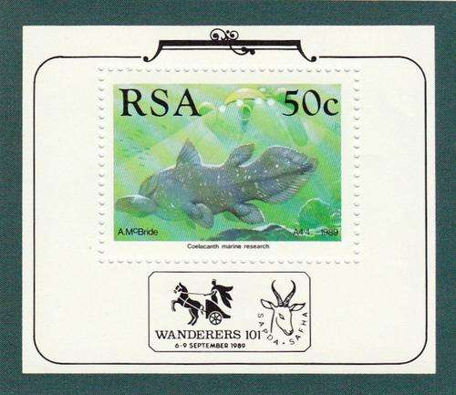 RSA FOUNDATION MINIATURE SHEET 1989: IDENTIFICATION OF THE COELACANTH MNH