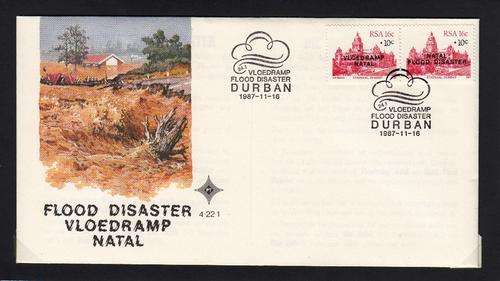 RSA OFFICIAL FDC 4.22.1 1987: FLOOD DISASTER NATAL