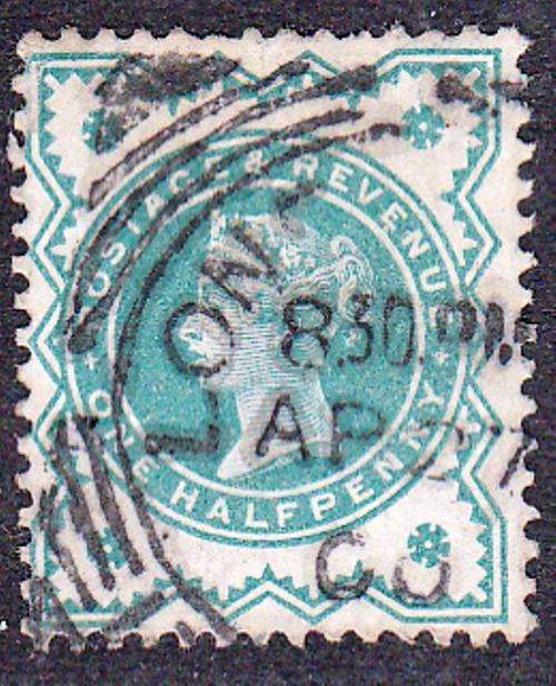 GB 1900: QUEEN VICTORIA HALF PENNY GREEN USED (Sc125)