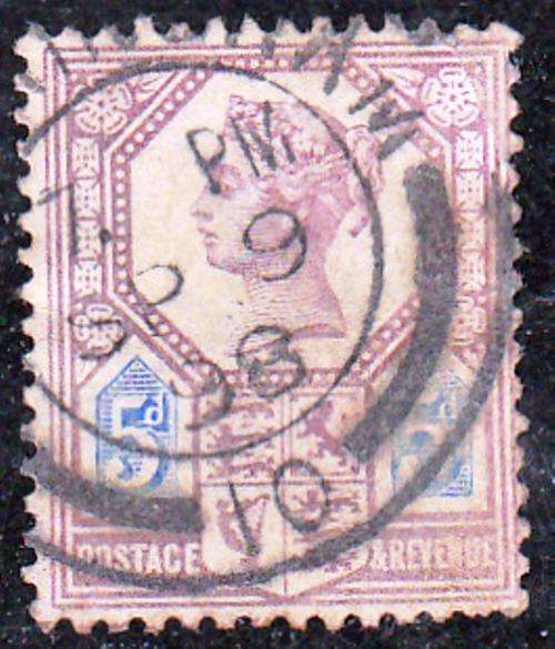 GB 1887: QUEEN VICTORIA JUBILEE ISSUE 5d USED