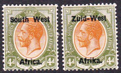 SWA 1923: KGV 4d SA STAMP OVERPRINTED TYPE 1: MH (SACC5)