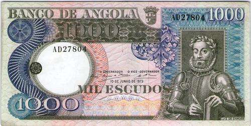 ANGOLA 1973 1000 ESCUDOS UNC BANKNOTE