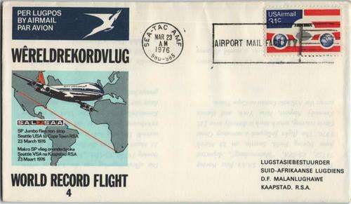 SAA COVER#4 1976: WORLD RECORD FLIGHT