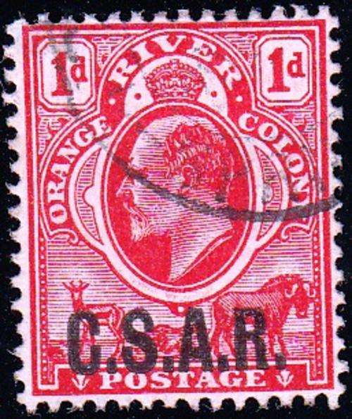 ORANGE RIVER COLONY 1903: KEVII 1d OVERPRINTED "CSAR" USED