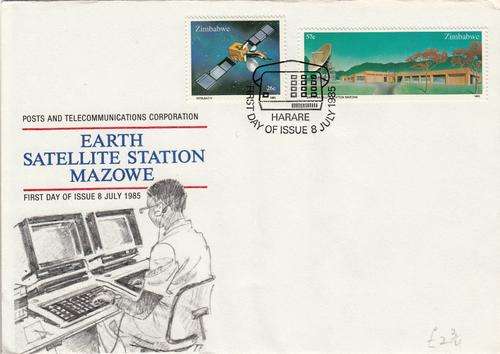 ZIMBABWE FDC 1985: EARTH SATELITE STATION MAZOWE - UNADDRESSED - HARARE CDX
