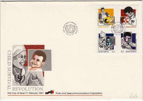 ZIMBABWE FDC 1987: CHILD SURVIVAL REVOLUTION - UNADDRESSED