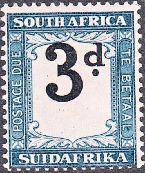 SA 1932 POSTAGE DUE 3d MH VAR. 3d SHARPLY MISPLACED TO TOP - VERY RARE