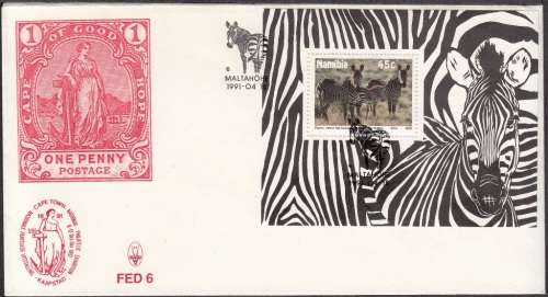 NAMIBIA 1991: PHILATELIC FEDERATION COMM COVER FED 6 (MINISHEET)